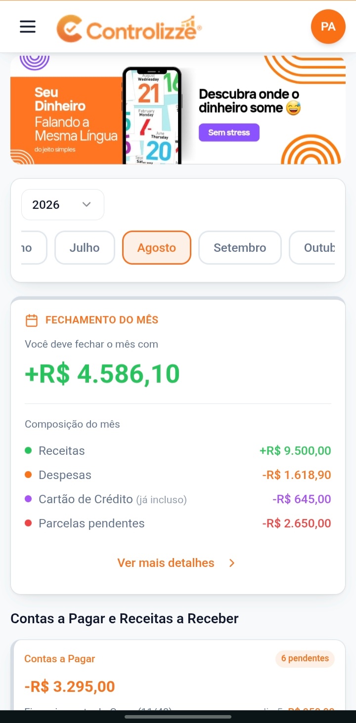 Fechamento do Mês