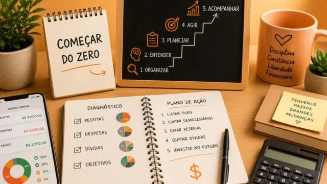Como Organizar as Finanças do Zero: Passo a Passo para Quem Nunca Controlou Nada