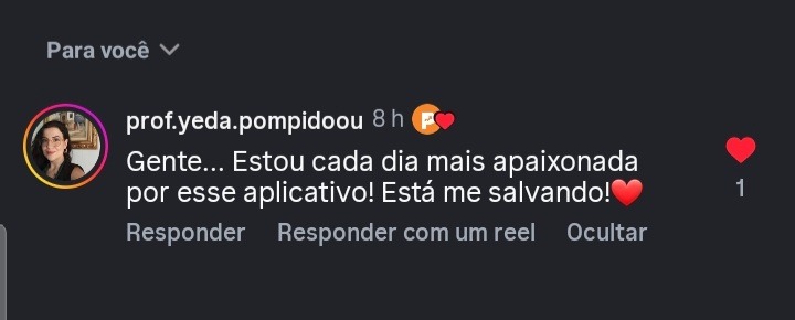 Comentário positivo sobre o Controlizze